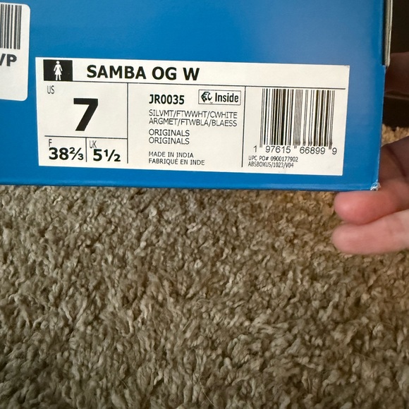 Adidas Kids Silver and White Sneakers - Picture 3 of 3